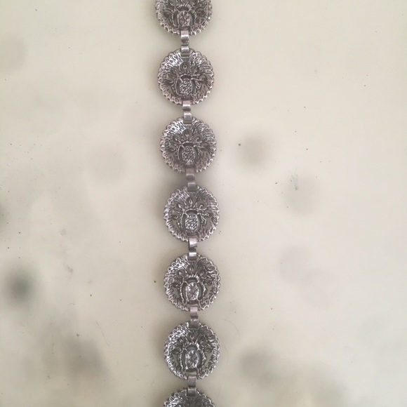 Turquoise imbued choker silver necklace - Picture 3 of 3